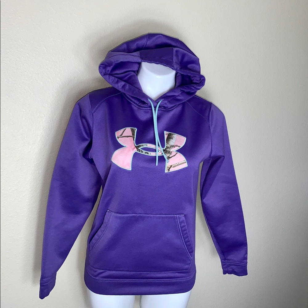 Under Armour Cold Gear Purple and Pink Camo Hoodie